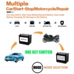 Cargador inteligente de batería de motocicleta / automóvil con pantalla LCD, UK Plug - Imagen 2
