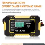 Cargador inteligente de batería de motocicleta / automóvil con pantalla LCD, UK Plug - Imagen 3