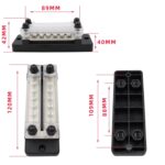 CP-3024 150A 12-48V RV Yacht Barra colectora de 6 vías de doble fila con terminales de anillo, CP-3024 - Imagen 5