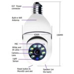 ESCAM 2.0MP 1080P Cámara WiFi con bombilla, compatible con visión nocturna por infrarrojos / detección de movimiento / voz bidireccional - Imagen 4