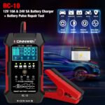 KONNWEI CR-10 herramienta de reparación de pulso de batería de cargador de batería de coche de 2,4 pulgadas, EU Plug - Imagen 2