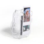 Estuche para cámara de acrílico duro de cristal con correa para el hombro, For FUJIFILM instax mini 12(DIY Blue Cat) - Imagen 3