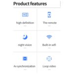 X2 Smart HD Mini WiFi Cámara compatible con visión nocturna y detección de movimiento y tarjeta TF - Imagen 3
