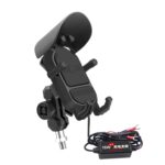 WUPP ZH-1848B1 Soporte de navegación para teléfono de carga rápida inalámbrica para motocicleta de 15 W, M8 Ball Joint