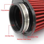 XH-UN073 Filtro de aire modificado para coche con cabeza de seta Filtro de escape para motocicleta, 51mm - Imagen 5