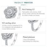Anillo de plata de ley S925 chapado en oro blanco con circonita rosa, decoración de mano, BSR449-6, BSR449-7, BSR449-8 - Imagen 3