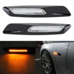 2 piezas de luces LED para guardabarros de coche, tablero lateral DC12V/1,7 W para BMW, luz amarilla, C