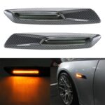 2 piezas de luces LED para guardabarros de coche, tablero lateral DC12V/1,7 W para BMW, luz amarilla, F