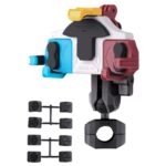 MOTOSLG Cangrejo Soporte de abrazadera para teléfono de motocicleta, O-Type Rear Mirror Mount