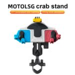 MOTOSLG Cangrejo Soporte de abrazadera para teléfono de motocicleta, U-Type Headbar Mount with Anti-theft Lock - Imagen 3