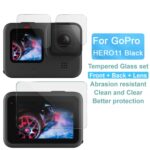 Pantalla trasera imak + pantalla frontal + lente de cámara trasera película de vidrio templado, For GoPro HERO11 Black - Imagen 4