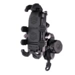 MOTOSLG Cangrejo Soporte de abrazadera para teléfono de motocicleta, L-Type Rear Mirror Mount with Anti-theft Lock