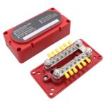 300A 12-48V RV Yacht Modified Double Row 12-way M6 Terminal Busbar con 12pcs Terminales, CP-3159