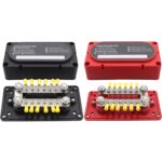 1 par 300A 12-48V RV Yacht modificado doble fila 12 vías M6 Terminal Busbar con terminales de 24 piezas, CP-3160