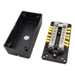1 par 300A 12-48V RV Yacht modificado doble fila 12 vías M6 Terminal Busbar con terminales de 24 piezas, CP-3160 - Imagen 2