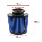XH-UN077-079 Filtro de admisión de aire del motor de cono frío de alto flujo para automóvil, 63mm - Imagen 4