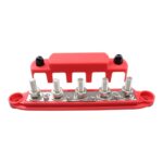 RV Yacht M8 Single Row 5-way Power Distribution Block Busbar con cubierta, CP-4122-02