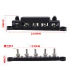 1 par RV Yacht M8 Single Row 5-way Power Distribution Block Busbar con cubierta, CP-4123 - Imagen 5