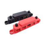 1 par RV Yacht M8 Single Row 4-way Power Distribution Block Busbar con cubierta con fusible 300A, CP-4125 - Imagen 2