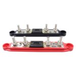 1 par RV Yacht M8 Single Row 4-way Power Distribution Block Busbar con cubierta con fusible 300A, CP-4125 - Imagen 4