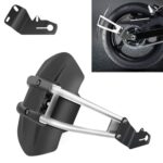 Guardabarros de rueda trasera modificado de acero inoxidable para motocicleta, guardabarros a prueba de polvo, A Style Foot