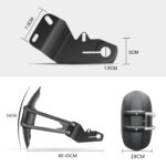 Guardabarros de rueda trasera modificado de acero inoxidable para motocicleta, guardabarros a prueba de polvo, A Style Foot - Imagen 4
