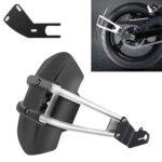 Guardabarros de rueda trasera modificado de acero inoxidable para motocicleta, guardabarros a prueba de polvo, B Style Foot