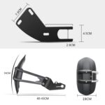 Guardabarros de rueda trasera modificado de acero inoxidable para motocicleta, guardabarros a prueba de polvo, B Style Foot - Imagen 4