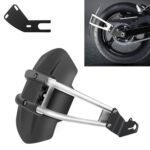 Guardabarros de rueda trasera modificado de acero inoxidable para motocicleta, guardabarros a prueba de polvo, C Style Foot