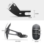 Guardabarros de rueda trasera modificado de acero inoxidable para motocicleta, guardabarros a prueba de polvo, C Style Foot - Imagen 4