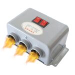 Calentador eléctrico de 3 orificios para automóvil Desempañador Desempañador, DC 12V, DC 24V