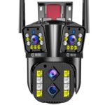 DF-3HBJ Cámara IP WiFi para exteriores resistente al agua IP66 de 8MP HD compatible con día y noche a todo color, UK Plug