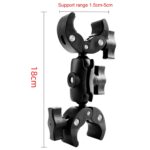 Abrazaderas de cangrejo de doble cabezal para motocicleta, montaje fijo en manillar, 18cm - Imagen 2