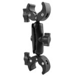 Abrazaderas de cangrejo de doble cabezal para motocicleta, montaje fijo en manillar, 22cm