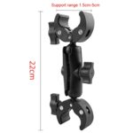 Abrazaderas de cangrejo de doble cabezal para motocicleta, montaje fijo en manillar, 22cm - Imagen 2