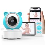 YE9-C1 Cámara de seguridad con monitor para bebés con visión nocturna y video de modo dual 2.4G + 915M de 5 pulgadas, YE9-C1 (EU Plug)