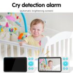 YE9-C1 Cámara de seguridad con monitor para bebés con visión nocturna y video de modo dual 2.4G + 915M de 5 pulgadas, YE9-C1 (EU Plug) - Imagen 3