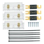 Portafusibles modificado para audio de automóvil ANL 3 en 1 con fusible de 200 A, 500A
