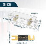 Portafusibles modificado para audio de automóvil ANL 3 en 1 con fusible de 200 A, 300A - Imagen 3