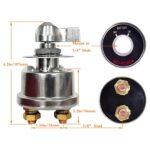 Aislador de energía de batería con interruptor de corte de batería de alta corriente RV, 300A, para barcos de coche, con accesorios - Imagen 4