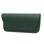3064 Bolsa para guardar gafas de coche en piel con textura de napa, 3064 (Olive Green)