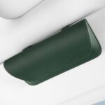 3064 Bolsa para guardar gafas de coche en piel con textura de napa, 3064 (Olive Green) - Imagen 2