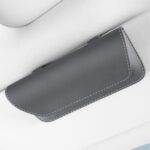 3064 Bolsa para guardar gafas de coche en piel con textura de napa, 3064 (Grey) - Imagen 2
