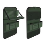 4041 Bolsa de almacenamiento para respaldo de asiento de coche de cuero con textura de Napa, mesa de comedor plegable, 4041 (Olive Green)