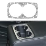 Para Ford Mustang Mach E 2021, marco de portavasos para asiento trasero de coche, pegatina decorativa de diamante