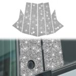 Pegatina decorativa de diamante para coche Ford Mustang Mach E 2021, pilar B