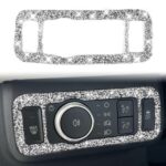 Para Ford Mustang Mach E 2021, Panel de interruptor de faro de coche, pegatina decorativa de diamante