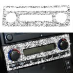 Para Chevrolet Corvette C6 2005-2013, botón de aire acondicionado para coche, pegatina decorativa de diamante, unidad izquierda