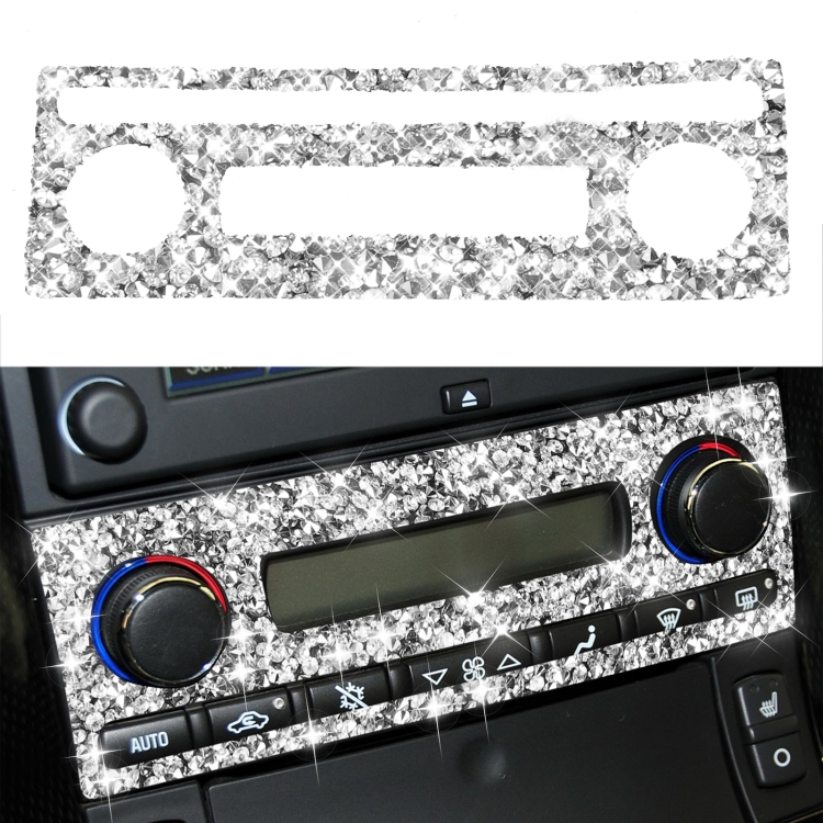 EDA0057732.jpg Para Chevrolet Corvette C6 2005-2013, botón de aire acondicionado para coche, pegatina decorativa de diamante, unidad izquierda - Imagen 1