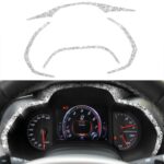 Para Chevrolet Corvette C7 2014-2019 4 en 1 pegatina decorativa de diamante para marco de salpicadero de coche, conducción izquierda